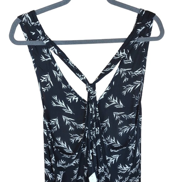 Urban Outfitters Out from Under NWT soft viscose lounge romper black white leaf - Picture 5 of 6